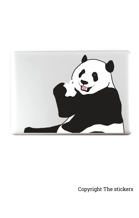 Panda graphics matte black for any Laptop - The stickers
